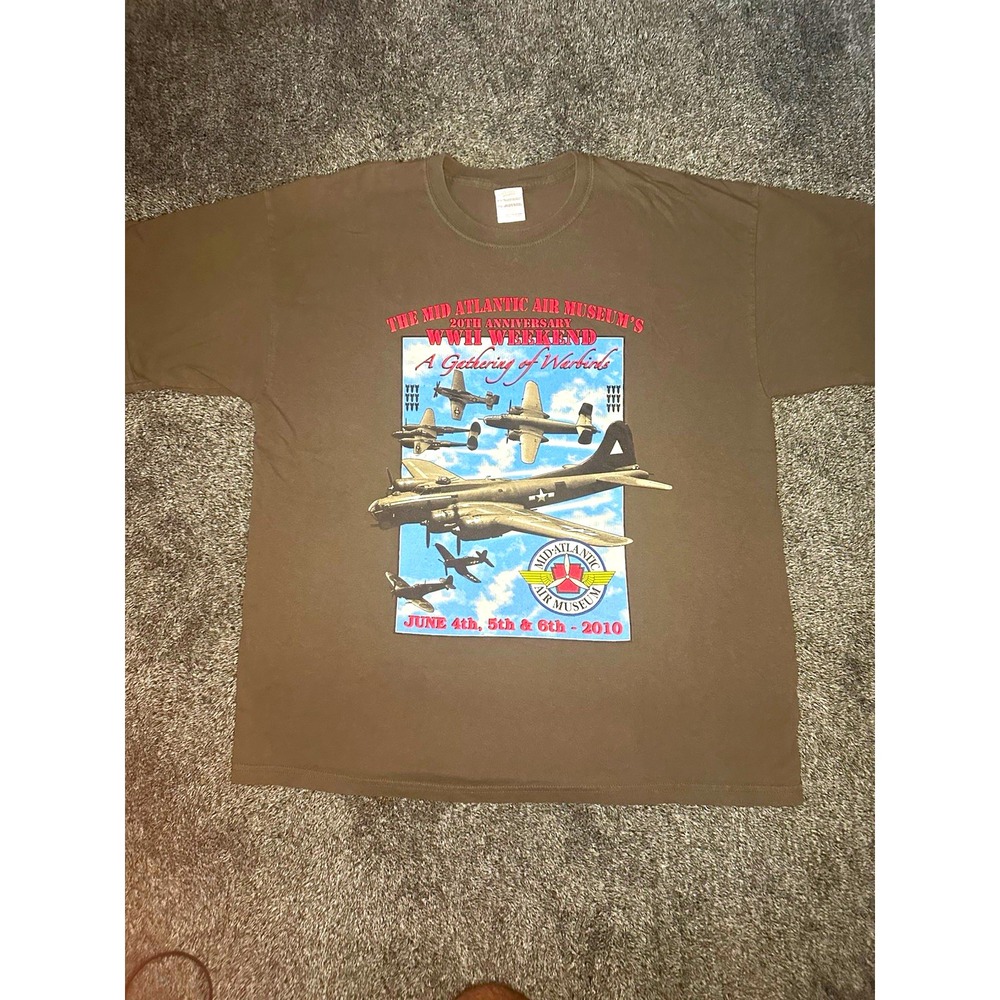 2010 Mid Atlantic Air Museum WWII Weekend T Shirt Mens XL Military Aviation